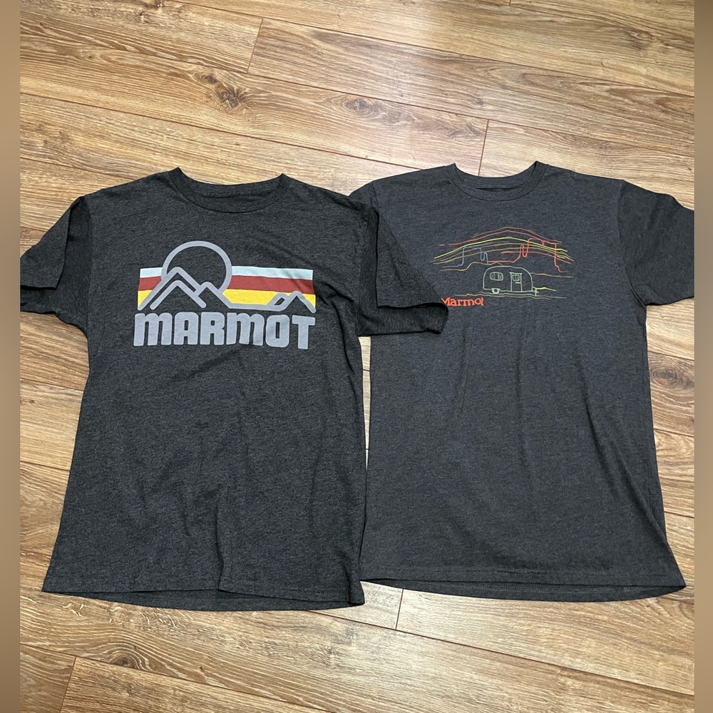 Marmot Mens Charcoal Graphic T-Shirts